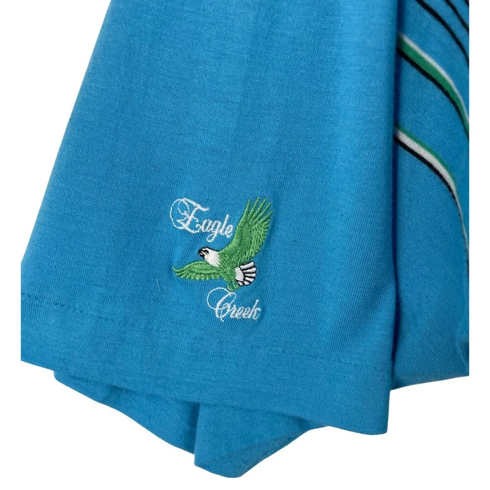 IZOD Club Mens SIze L Multicolor Striped Short Sleeve Polo Shirt Eagle Creek - Picture 4 of 7